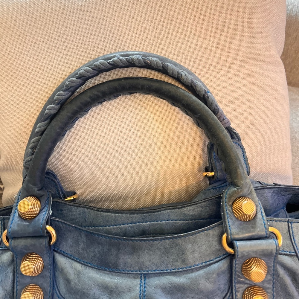 Balenciaga Vintage Le City Part Time Blue Leather Bag - Picture 13 of 15